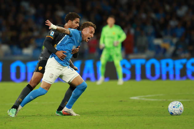 Napoli’s Noa Lang during the Serie A soccer match between Napoli and Roma at the Diego Armando Maradona Stadium in Naples, southern italy - Saturday , October 24, 2026. - Soccer .  Copyright: xAlessandroxGarofalo LaPressex