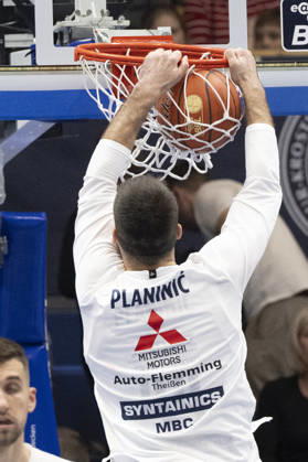 EasyCredit Basketball Bundesliga 2026–2027: Syntainics MBC vs. Rostock Seawolves, Weissenfels, Germany, October 24, 2026. Pictured: Jure Planinic, Weissenfels, Weissenfels City Hall, Weissenfels, Saxony-Anhalt, Germany