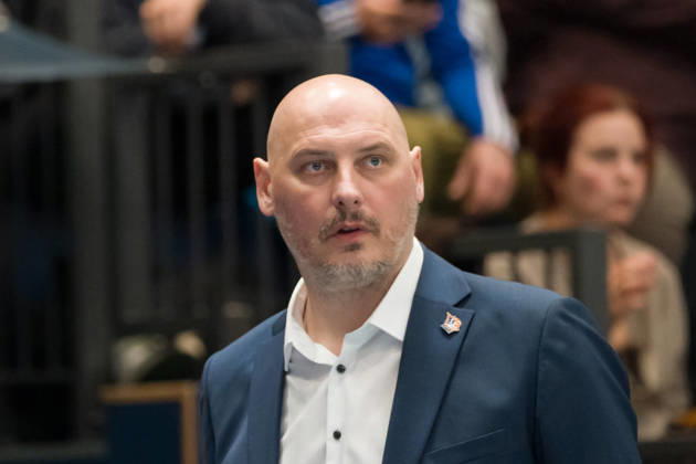 Przemyslaw Frasunkiewicz, Rostock, Head Coach, Syntainics MBC vs. Rostock Seawolves, BBL, Men s Basketball 1st Bundesliga, Matchday 6 of the 2026–27 season, October 24, 2026, Weißenfels Stadthalle, Saxony-Anhalt, Germany