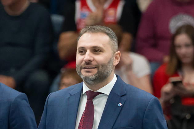 Vladimir Jovanovic MBC, Head Coach, Syntainics MBC vs. Rostock Seawolves, BBL, Men s Basketball 1st Bundesliga, Matchday 6 of the 2026–27 season, October 24, 2026, Weißenfels Stadthalle, Saxony-Anhalt, Germany