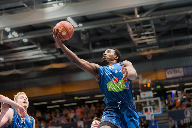 Johnathan Stove Rostock, 22, Syntainics MBC vs. Rostock Seawolves, BBL, Men s Basketball 1st Bundesliga, Matchday 6 of the 2026–27 season, October 24, 2026, Weißenfels Stadthalle, Saxony-Anhalt, Germany