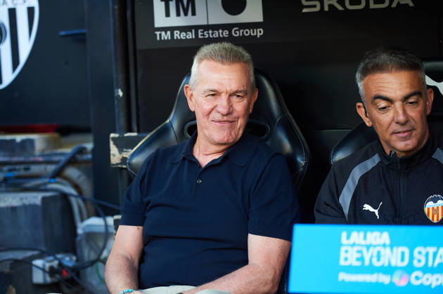 Valencia CF head coach Javier Aguirre during the LaLiga EA Sports match between Valencia CF and Villarreal CF at Mestalla on October 24, 2026, in Valencia, Spain