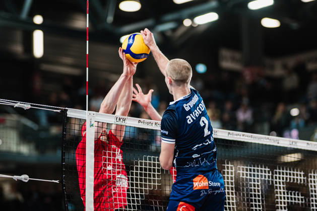 VBL SVG Lüneburg vs. SV Warnemünde, October 24, 2026, Daniel Gruvaeus 2, SVG Lüneburg Volleyball, Bundesliga, Matchday 2, SVG Lüneburg vs. SV Warnemünde on October 24, 2026, at the LKH Arena, Lüneburg Copyright: xBEAUTIFULxSPORTS Tonhäuserx
