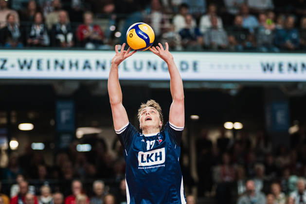 VBL SVG Lüneburg vs. SV Warnemünde, October 24, 2026, Santeri Välimaa 12, SVG Lüneburg Volleyball, Bundesliga, Matchday 2, SVG Lüneburg vs. SV Warnemünde on October 24, 2026, at the LKH Arena, Lüneburg Copyright: xBEAUTIFULxSPORTS Tonhäuserx
