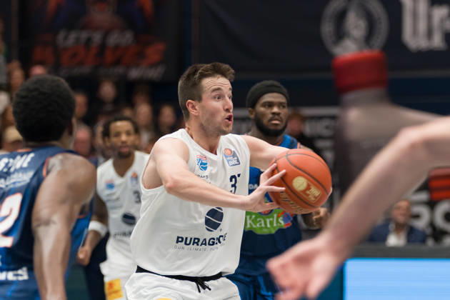 Spencer Reaves MBC, 31, Syntainics MBC vs. Rostock Seawolves, BBL, Men s Basketball 1st Bundesliga, Matchday 6 of the 2026–27 season, October 24, 2026, Weißenfels Stadthalle, Saxony-Anhalt, Germany