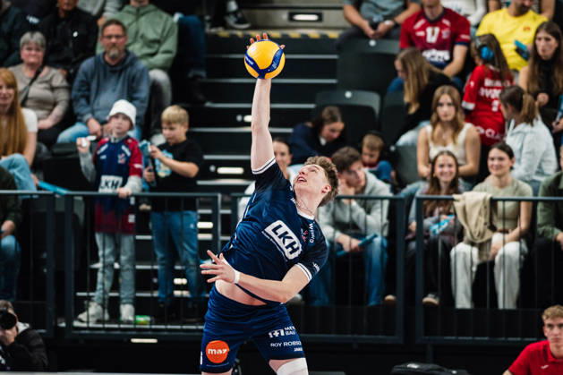 VBL SVG Lüneburg vs. SV Warnemünde, October 24, 2026, Lovis Homberger 6, SVG Lüneburg Volleyball, Bundesliga, Matchday 2, SVG Lüneburg vs. SV Warnemünde on October 24, 2026, at the LKH Arena, Lüneburg Copyright: xBEAUTIFULxSPORTS Tonhäuserx