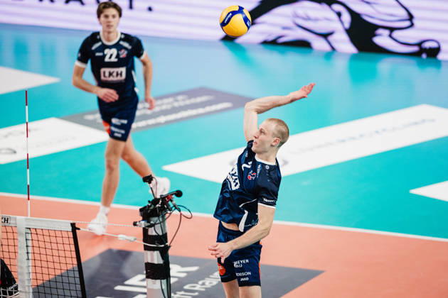 VBL SVG Lüneburg vs. SV Warnemünde, October 24, 2026, Daniel Gruvaeus 2, SVG Lüneburg Volleyball, Bundesliga, Matchday 2, SVG Lüneburg vs. SV Warnemünde on October 24, 2026, at the LKH Arena, Lüneburg Copyright: xBEAUTIFULxSPORTS Tonhäuserx