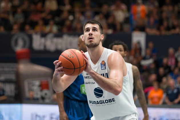 Jure Planinic MBC, 44, Syntainics MBC vs. Rostock Seawolves, BBL, Men s Basketball 1st Bundesliga, Matchday 6 of the 2026–27 season, October 24, 2026, Weißenfels Stadthalle, Saxony-Anhalt, Germany