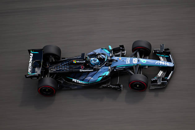 F1 - UNITED STATES GRAND PRIX 2026 63 RUSSELL George (gbr), Mercedes AMG F1 Team W17, action during the 2026 Formula 1 United States Grand Prix, 18th round of the 2026 Formula One World Championship, WM, Weltmeisterschaft from October 23 to 25, 2026 on the Circuit of the America, in Austin, Texas, United States of America -  Copyright: xALBERTOxVIMERCATIx