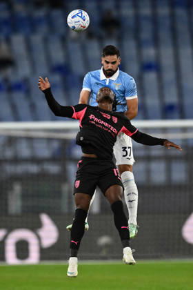 As Roma 24 10 2026 - campionato di calcio serie A Lazio-Parma foto Antonello Sammarco Image nella foto: Josip Sutalo-El Bilal Toure 