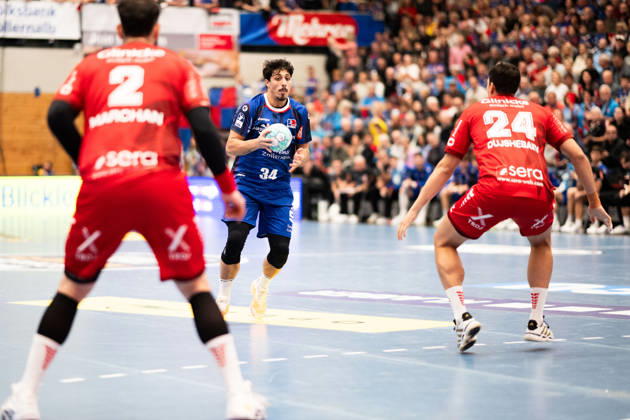 Yonatan Dayan, HBW Balingen Weilstetten, 34, HBW Balingen Weilstetten vs. MT Melsungen (GER), Opel 1 Handball Bundesliga, Championship, Matchday 10, 2026–2027 Season, October 24, 2026, Eibner Press Photo: Andreas Ulmer, HBW Balingen Weilstetten vs. MT Melsungen GER, Opel 1 Handball Bundesliga, Championship, Matchday 10, 2026–2027 Season, October 24, 2026, Balingen Copyright: xEibner-Pressefoto AndreasxUlmerx EP_AUR