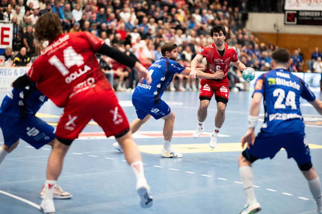 Mex Raguse, HBW Balingen Weilstetten, 06, Creative Playmaker, HBW Balingen Weilstetten vs. MT Melsungen (GER), Opel 1 Handball Bundesliga, Championship, Matchday 10, 2026–2027 Season, October 24, 2026, Eibner Press Photo Andreas Ulmer HBW Balingen Weilstetten vs. MT Melsungen GER, Opel 1 Handball Bundesliga, Championship, Matchday 10, 2026–2027 Season, October 24, 2026, Balingen Copyright: xEibner-Pressefoto AndreasxUlmerx EP_AUR