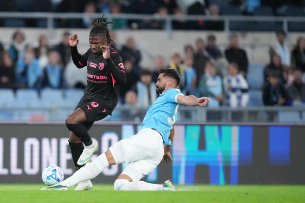 Parma’s El Bilal Toure Lazio’s Josip Sutalo during the Serie A EniLive soccer match between Lazio and Parma at the Rome s Olympic stadium, Italy - Saturday October 23, 2026 - Soccer ( Photo by Alfredo Falcone LaPresse )  Copyright: xAlfredoxFalcone LaPressex