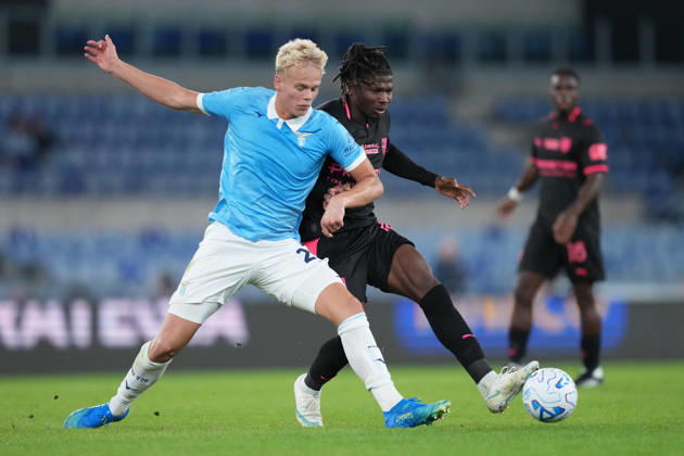 Parma’s El Bilal Toure Lazio’s Oliver Provstgaard during the Serie A EniLive soccer match between Lazio and Parma at the Rome s Olympic stadium, Italy - Saturday October 23, 2026 - Soccer ( Photo by Alfredo Falcone LaPresse )  Copyright: xAlfredoxFalcone LaPressex