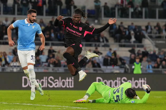 Lazio’s goalkeeper Christos Mandas Parma’s El Bilal Toure during the Serie A EniLive soccer match between Lazio and Parma at the Rome s Olympic stadium, Italy - Saturday October 23, 2026 - Soccer ( Photo by Alfredo Falcone LaPresse )  Copyright: xAlfredoxFalcone LaPressex
