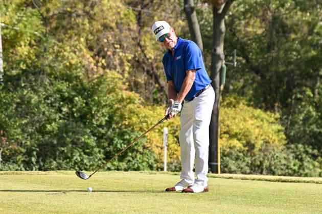 ST. LOUIS , MO - OCTOBER 24: Stephen Ames of Canada gets ready to tee off on the fifth hole during the second round of the PGA, Golf Herren TOUR Champions Stifel Charity Classic on Saturday October 24th, 2026 at Norwood Hills Country Club in St. Louis, MO (Photo by Rick Ulreich Icon Sportswire) GOLF: OCT 24 PGA TOUR Champions Stifel Charity Classic EDITORIAL USE ONLY Icon3923207