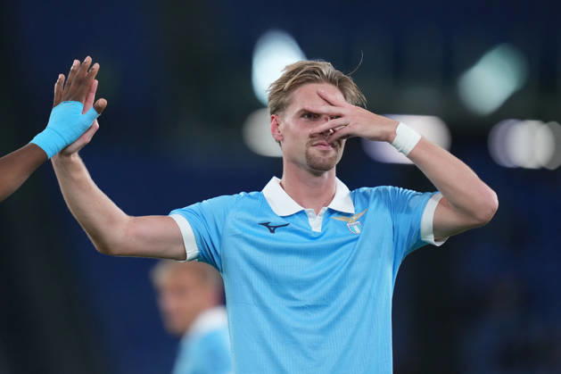 Lazio’s Kenneth Taylor celebrates after scoring during the Serie A EniLive soccer match between Lazio and Parma at the Rome s Olympic stadium, Italy - Saturday October 23, 2026 - Soccer ( Photo by Alfredo Falcone LaPresse )  Copyright: xAlfredoxFalcone LaPressex