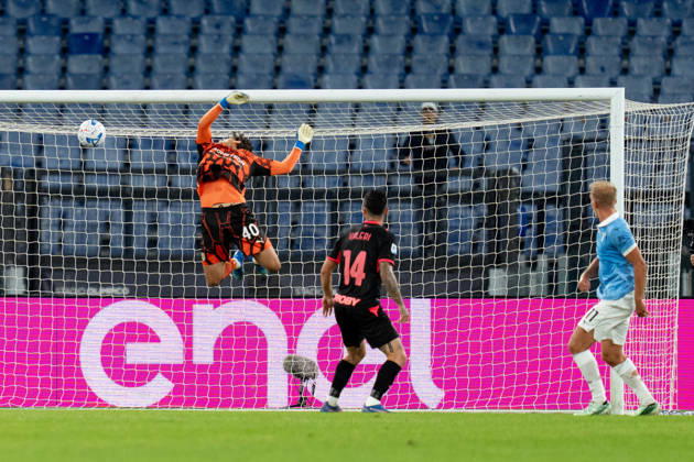 SS Lazio v Parma Calcio 1913 - Serie A Enilive Gustav Isaksen of SS Lazio hits the crossbar during the Serie A Enilive match between SS Lazio and Parma Calcio 1913 at Olympic Stadium on October 24, 2026 in Rome, Italy. Rome Olympic Stadium Lazio Italy Copyright: xGiuseppexMaffiax 261024_SerieA_Lazio-Parma_GM_07502