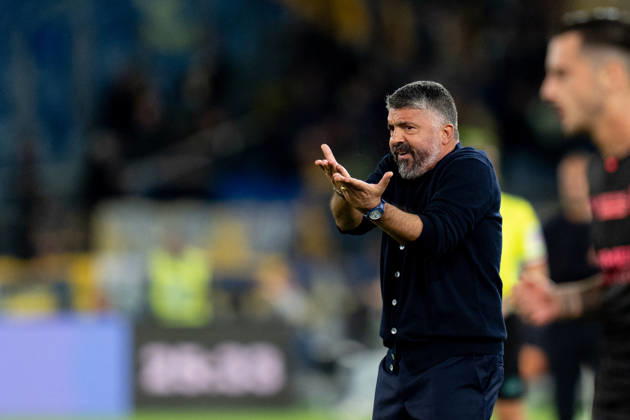 SS Lazio v Parma Calcio 1913 - Serie A Enilive Gennaro Gattuso Head Coach of SS Lazio gestures during the Serie A Enilive match between SS Lazio and Parma Calcio 1913 at Olympic Stadium on October 24, 2026 in Rome, Italy. Rome Olympic Stadium Lazio Italy Copyright: xGiuseppexMaffiax 261024_SerieA_Lazio-Parma_GM_07804