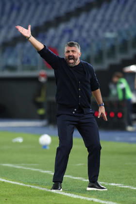 IPA90131618 - Gennaro Gattuso, coach of Societa Sportiva Lazio, is in action during the 2026 2027 Serie A match between S.S. Lazio and Parma Calcio at the Stadio Olimpico in Rome, Italy.  Copyright: xMatteoxCassoni IPAxSportx xx IPA90131618 IPA90131618