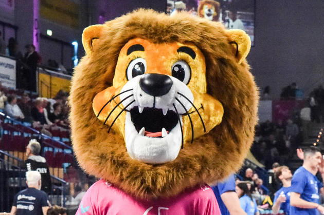 Wolly, the Powervolleys Düren mascot; mascot, good-luck charm; October 24, 2026; Düren, Germany; volleyball; Men s Bundesliga 1; regular season; SWD Powervolleys Düren vs. WWK Volleys Munich xmhx