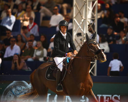Equestrian sports, show jumping, the Longines Global Champions Tour in front of the Pyramids of Giza