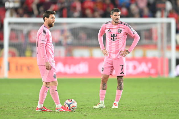 October 24, 2026, Harrison, New Jersey, United States of America: Harrison, New Jersey United States of America. 24 Oct, 2026. Inter Miami CF forward LIONEL MESSI (10) and Inter Miami CF midfielder RODRIGO DE PAUL (7) in action at Sports Illustrated Stadium New York Red Bulls defeat Inter Miami CF 2 to 0. Credit: , Jr. Zuma Press Harrison United States of America - ZUMAa301 20261024_aaf_a301_015 Copyright: xBrooksxVonxArxx
