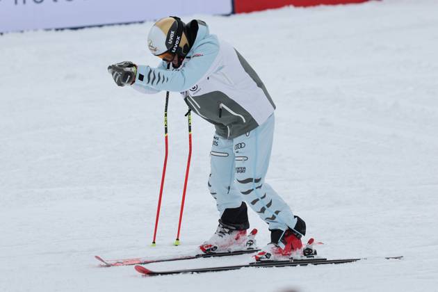 Nickco Palamaras (GER), Preparation, Mentalbrain, after the course walk, Concentration, Men’s Giant Slalom First Run, AUDI FIS SKI WORLD CUP Sölden 2026, 2026 Ski World Cup Season Opener, Sölden, October 24–25, 2026, Skiing, Alpine Skiing, October 25, 2026, SÖLDEN, AUSTRIA OCTOBER 25 Audi FIS Alpine Ski World Cup at Rettenbachferner on October 26, 2026, in Sölden, Austria. Photo by Nicole Hartmann. Sölden, Rettenbachferner, Tyrol, Austria