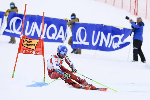 ALPINE SKIING - FIS WC Soelden SOELDEN,AUSTRIA,25.OCT.26 - ALPINE SKIING - FIS World Cup season opening, Rettenbachferner, giant slalom, men. Image shows Marco Schwarz (AUT).  GEPAxpictures xWolfgangxGrebien
