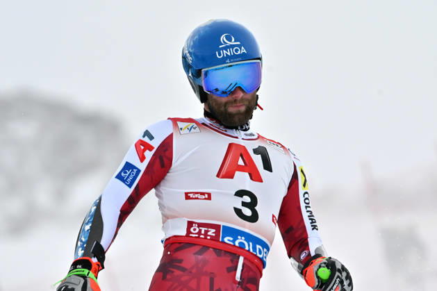 SOELDEN, AUSTRIA - OCTOBER 25: Marco Schwarz of Austria during the first run of the Men s Giant Slalom race of the Audi FIS Alpine Skiing World Cup season opening race on the Rettenbach glacier, Soelden on October 25, 2026 in Soelden, Austria. (Photo by Igor Kupljenik Sports Press Photo) Copyright: xIgorxKupljenikx xSPPx Sportspressphoto_SPR266957