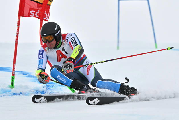 SOELDEN, AUSTRIA - OCTOBER 25: Zan Kranjec of Slovenia in action during the first run of the Men s Giant Slalom race of the Audi FIS Alpine Skiing World Cup season opening race on the Rettenbach glacier, Soelden on October 25, 2026 in Soelden, Austria. (Photo by Igor Kupljenik Sports Press Photo) Copyright: xIgorxKupljenikx xSPPx Sportspressphoto_SPR266965