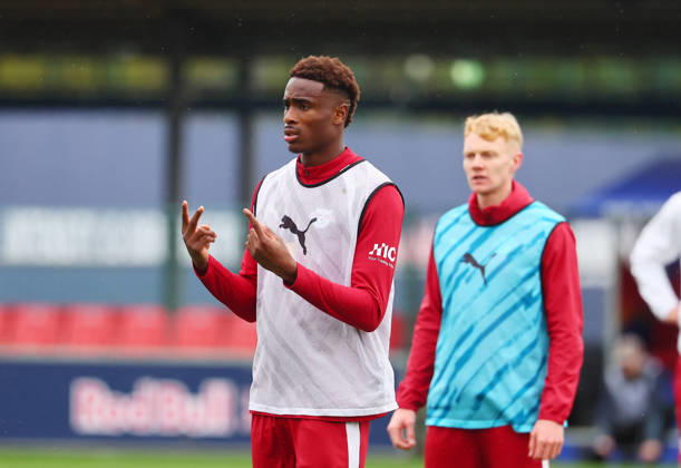 RB Leipzig Training, Bundesliga, Leipzig, October 25, 2026, RBL Academy Training Center, Soccer, Bundesliga, RB Leipzig Training, Pictured from left: Abdoul Kone 2, RB Leipzig, and Nicolas Seiwald 13, RB Leipzig, Picture Point