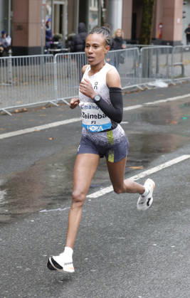 October 25, 2026 Track and Field 43rd Mainova Frankfurt Marathon: Zeineba Yimer Worku of Ethiopia was the fastest woman with a time of 2:19:45 in Frankfurt am Main, Hesse, Germany