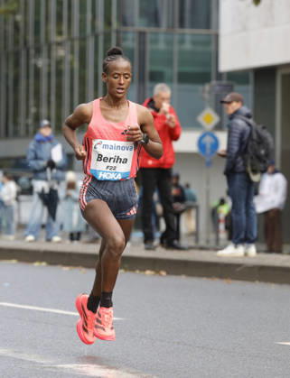 October 25, 2026 Track and Field 43rd Mainova Frankfurt Marathon: Beriha Gebreslasie finished third with a time of 2:22:45 in Frankfurt am Main, Hesse, Germany