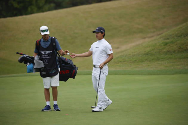 October 25, 2026, Cheonan, Chungnam, SOUTH KOREA: Oct 25, 2026-Cheonan, South Korea-Yuto KATSURAGAWA of Japan action on 16th Green during a DP World Tour Genesis Championship Final Round at Woo Jeong Hills CC in Cheonan, South Korea. Cheonan SOUTH KOREA - ZUMAr168 20261025_aap_r168_069 Copyright: xRyuxSeung-Ilx