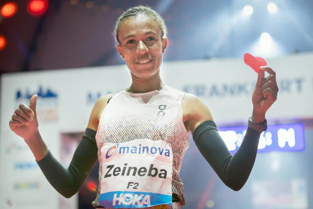 Mainova Frankfurt Marathon 2026: Zeineba Yimer of Ethiopia Wins the Women’s Race at the Mainova Frankfurt Marathon on October 25, 2026, in Frankfurt am Main, Frankfurt am Main, Hesse, Germany; Festhalle, Race Course
