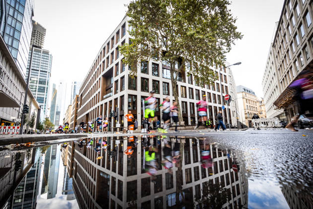 Mainova Frankfurt Marathon 2026 Frankfurt, October 25, 2026 Reflection: A view of the marathon course in Frankfurt Mainova Frankfurt Marathon 2026 on October 25, 2026, in Frankfurt am Main, Germany Copyright: xBEAUTIFULxSPORTS R.xSchmittx