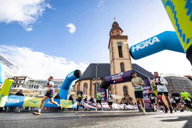 Mainova Frankfurt Marathon 2026 Frankfurt, October 25, 2026 A view of the marathon course at the Hauptwache. The Protestant St. Catherine s Church can be seen in the background. Mainova Frankfurt Marathon 2026 on October 25, 2026, in Frankfurt am Main, Germany Copyright: xBEAUTIFULxSPORTS R.xSchmittx