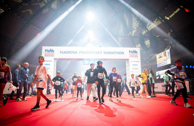 Mainova Frankfurt Marathon 2026 Frankfurt, October 25, 2026 Highlights Participants in the Mini Marathon also got to enjoy crossing the finish line at the Frankfurt Festhalle Mainova Frankfurt Marathon 2026 on October 25, 2026, in Frankfurt am Main, Germany Copyright: xBEAUTIFULxSPORTS R.xSchmittx