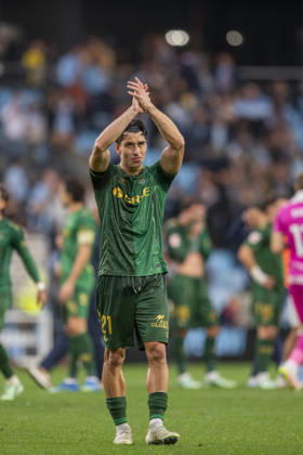 R C Celta vs. Real Betis, La Liga EA Sports,Matchday 10: Marc Roca of Real Betis at the end of the match during Matchday 10 of La Liga EA Sports: R.C. Celta vs. Real Betis on October 25, 2026, at Abanca Balaidos Stadium in Vigo, Pontevedra, Spain Copyright: xLuisxlorenzox
