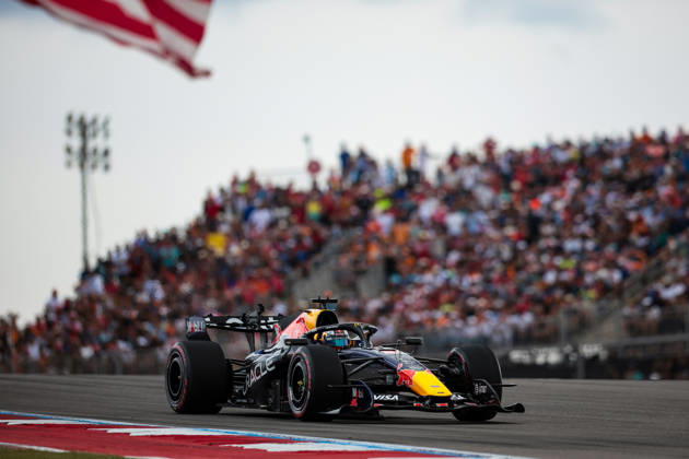 F1 - UNITED STATES GRAND PRIX 2026 03 VERSTAPPEN Max (nld), Red Bull Racing Ford RB22, action during the 2026 Formula 1 United States Grand Prix, 18th round of the 2026 Formula One World Championship, WM, Weltmeisterschaft from October 23 to 25, 2026 on the Circuit of the America, in Austin, Texas, United States of America -  Copyright: xEricxAlonsox