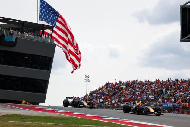 F1 - UNITED STATES GRAND PRIX 2026 03 VERSTAPPEN Max (nld), Red Bull Racing Ford RB22, action 06 HADJAR Isack (fra), Red Bull Racing Ford RB22, action during the 2026 Formula 1 United States Grand Prix, 18th round of the 2026 Formula One World Championship, WM, Weltmeisterschaft from October 23 to 25, 2026 on the Circuit of the America, in Austin, Texas, United States of America - Copyright: xEricxAlonsox
