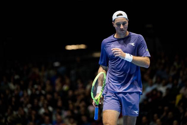 Jan-Lennard Struff of Germany pictured in action during the European Open ATP, Tennis Herren tennis tournament in Brussels, on Sunday 25 October 2026. This year s edition of the tournament is taking place from 17 to 25 October JASPERxJACOBS  x191032860x