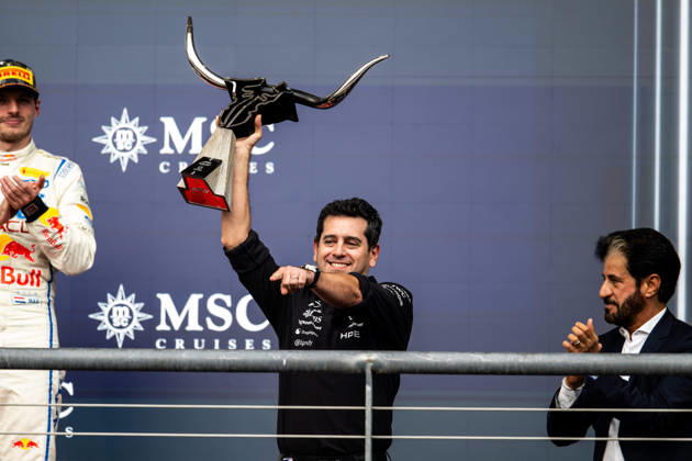 F1 - UNITED STATES GRAND PRIX 2026 Mercedes AMG F1 Team engineers podium during the 2026 Formula 1 United States Grand Prix, 18th round of the 2026 Formula One World Championship, WM, Weltmeisterschaft from October 23 to 25, 2026 on the Circuit of the America, in Austin, Texas, United States of America - AustinUnited States  Copyright: xALBERTOxVIMERCATIx