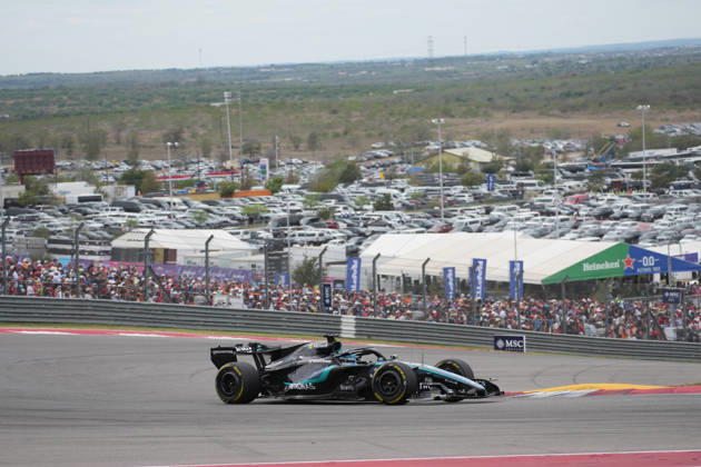 October 25, 2026, Circuit of The Americas, Austin, 2026 FORMULA 1 MSC CRUISES UNITED STATES GRAND PRIX, George Russell (GBR), Mercedes AMG Petronas Formula One Team. Photo by Hasan Bratic, DeFodi Images