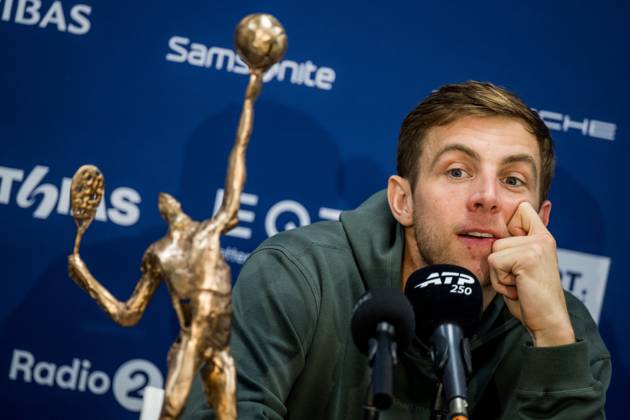 Tallon Griekspoor of the Netherlands talks to the press after the European Open ATP, Tennis Herren tennis tournament in Brussels, on Sunday 25 October 2026. This year s edition of the tournament is taking place from 17 to 25 October JASPERxJACOBS  x191048463x