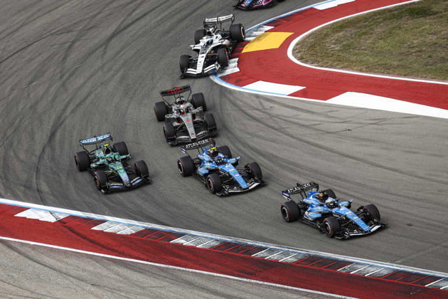 F1 - UNITED STATES GRAND PRIX 2026 23 ALBON Alexander (tha), Williams F1 Team FW48, action 14 ALONSO Fernando (spa), Aston Martin F1 Team AMR26, action 55 SAINZ Carlos (spa), Williams Racing FW48, action 05 BORTOLETO Gabriel (bra), Audi F1 Team R26, action during the 2026 Formula 1 United States Grand Prix, 18th round of the 2026 Formula One World Championship, WM, Weltmeisterschaft from October 23 to 25, 2026 on the Circuit of the America, in Austin, Texas, United States of America - AustinUnited States  Copyright: xXavixBonillax