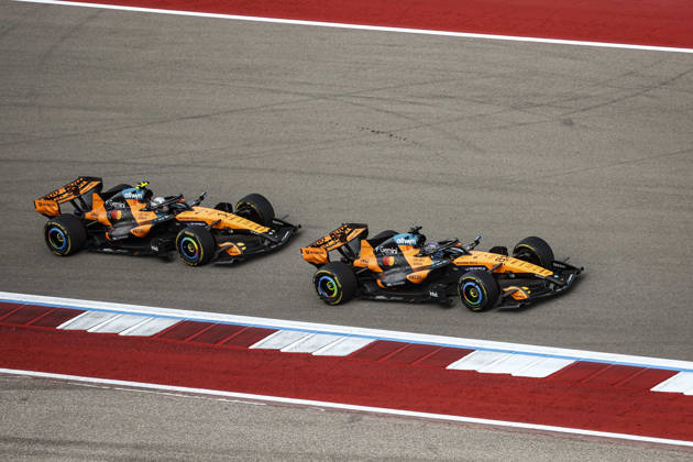 F1 - UNITED STATES GRAND PRIX 2026 81 PIASTRI Oscar (aus), McLaren F1 Team MCL40, action 01 NORRIS Lando (gbr), McLaren F1 Team MCL40, action during the 2026 Formula 1 United States Grand Prix, 18th round of the 2026 Formula One World Championship, WM, Weltmeisterschaft from October 23 to 25, 2026 on the Circuit of the America, in Austin, Texas, United States of America - AustinUnited States  Copyright: xXavixBonillax