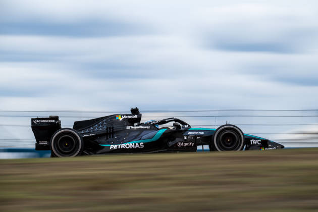 F1 - UNITED STATES GRAND PRIX 2026 63 RUSSELL George (gbr), Mercedes AMG F1 Team W17, action during the 2026 Formula 1 United States Grand Prix, 18th round of the 2026 Formula One World Championship, WM, Weltmeisterschaft from October 23 to 25, 2026 on the Circuit of the America, in Austin, Texas, United States of America - AustinUnited States  Copyright: xALBERTOxVIMERCATIx
