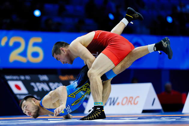 Senior World Championships, 63 kg Greco-Roman: Maksym Liu (UKR) defeated Mirambek Ainagulov (KAZ) Copyright: xKostadinxAndonovx